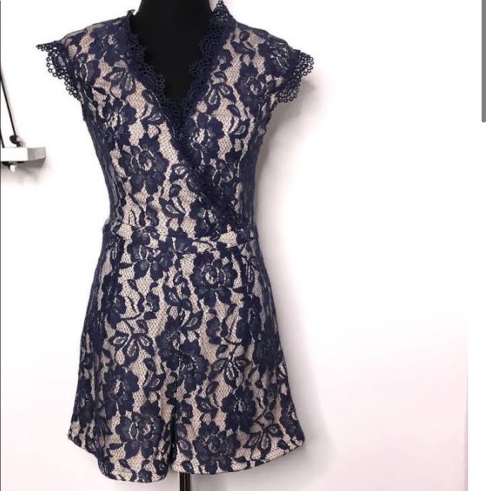Almost Famous Lace Romper NWT